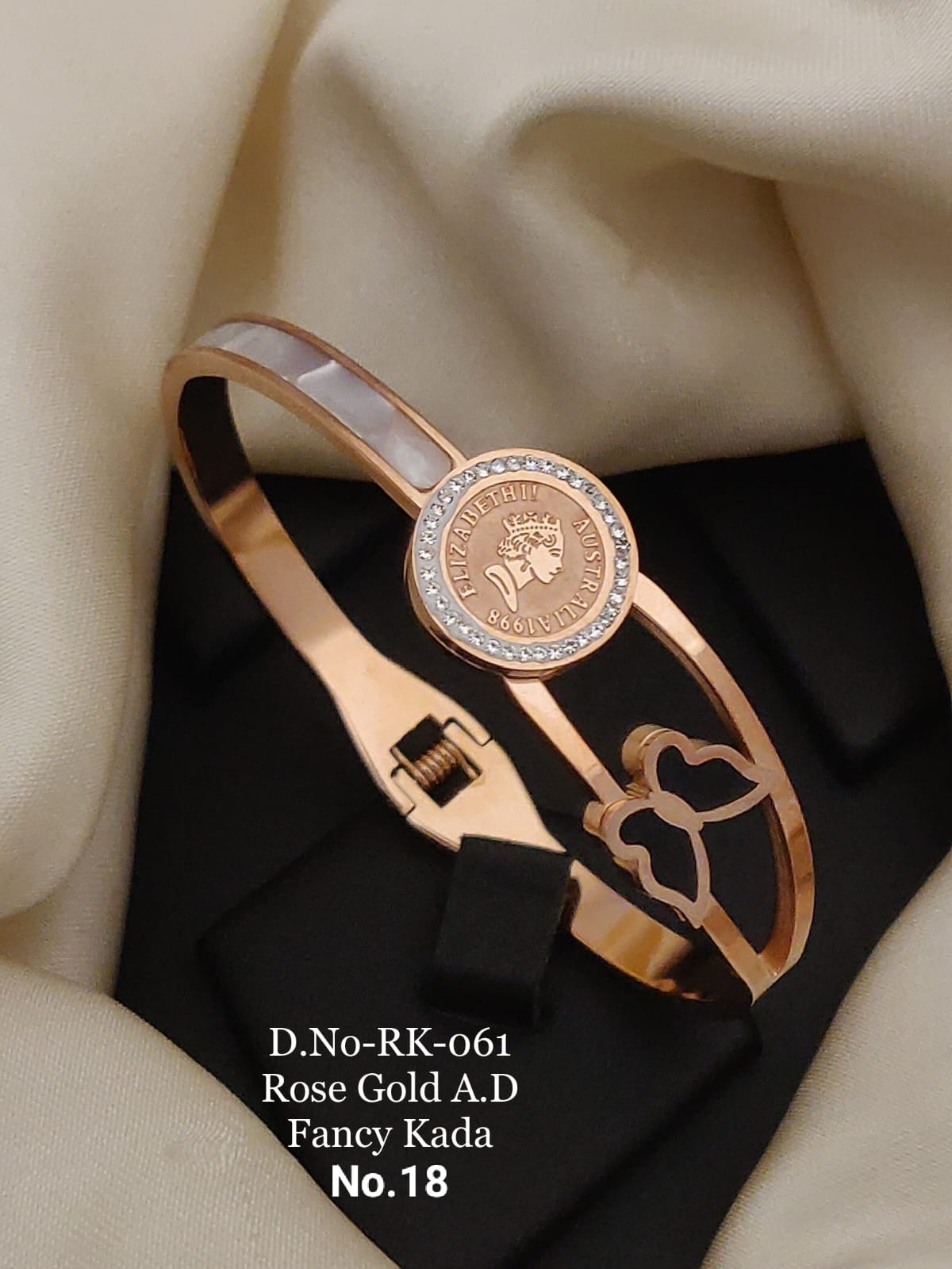 Rose Gold Free Size Steel Designer Breslet Kada Catalog
